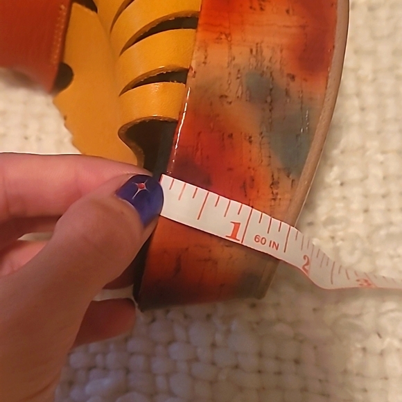 ⭐ $5 ⭐ Y2K Platform Wedge Sandals Size 37 (fits 6 too) - Picture 7 of 10